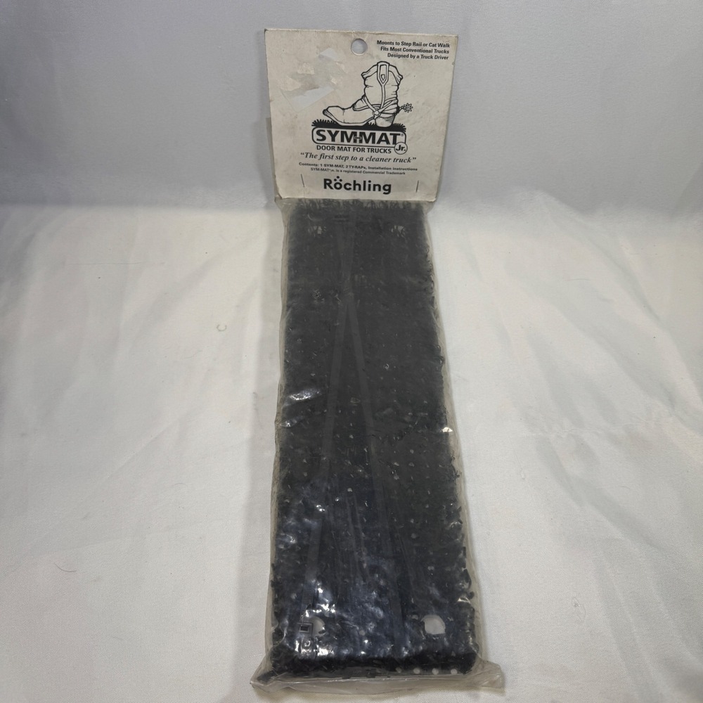 Rochling SYM-MAT Jr Truck Door Mat Step Rail Boot Scraper Black 105844 NOS